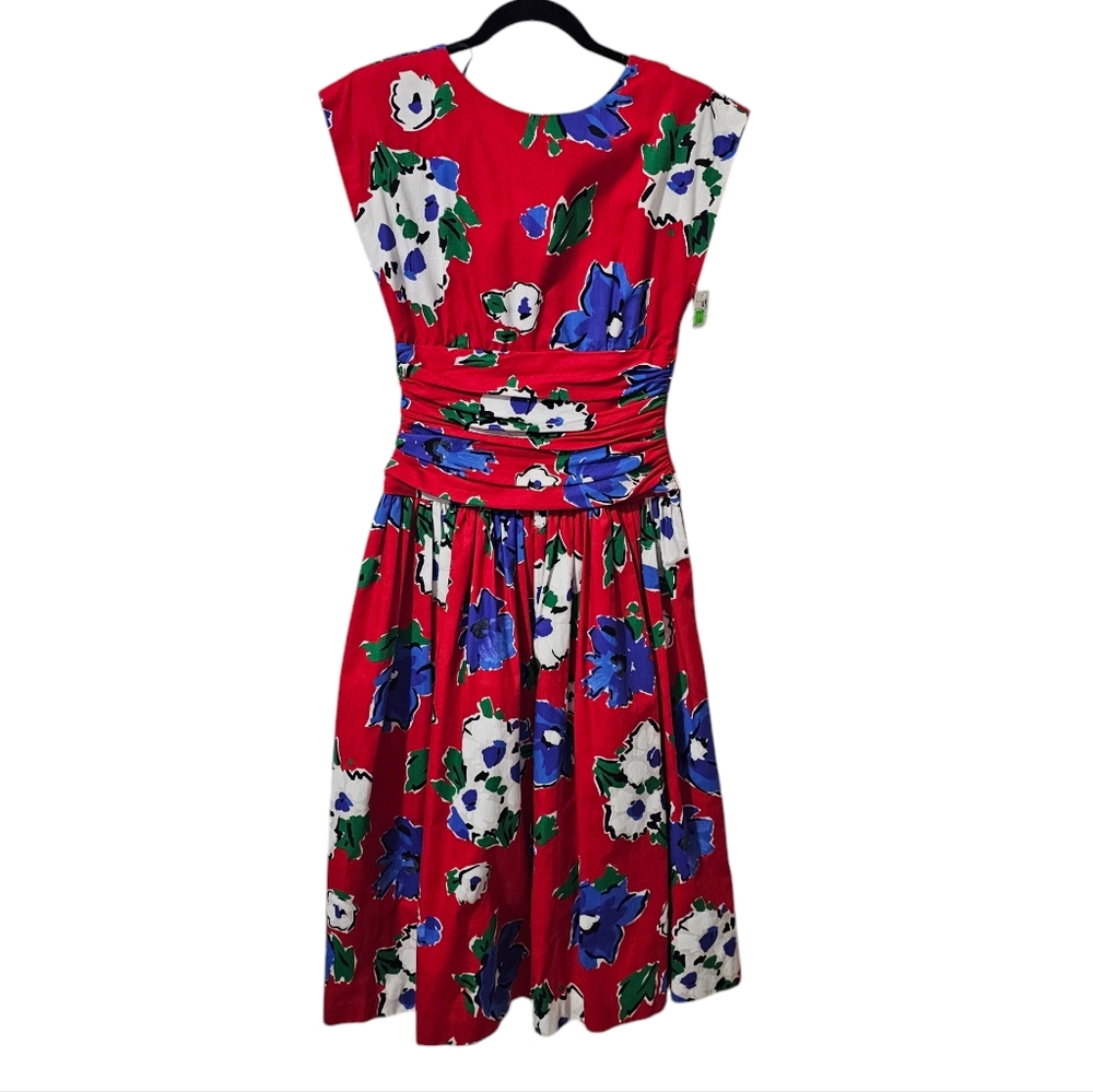Patty O'Neil Vintage Midi Dress Sz 8